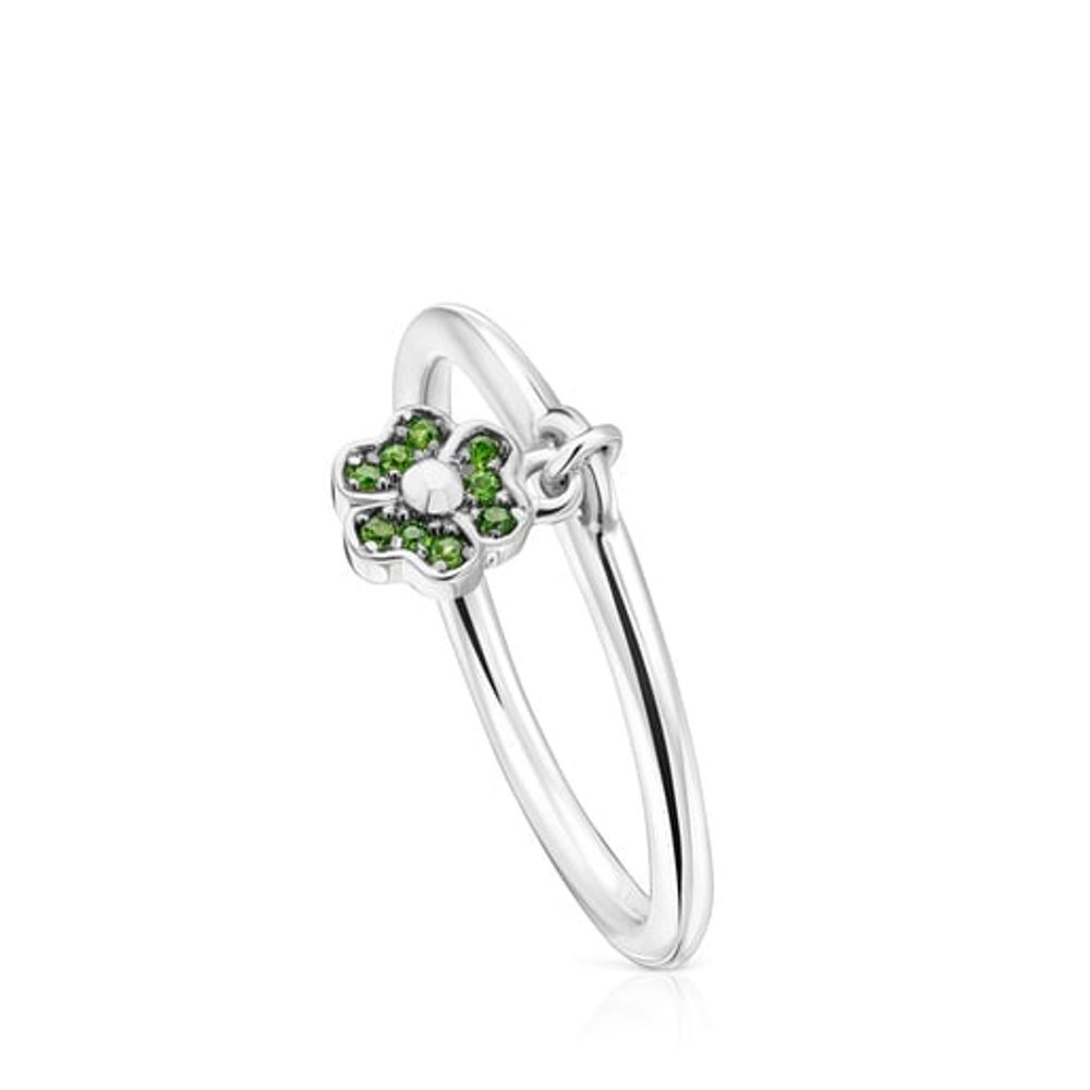 TOUS Silver TOUS New Motif Ring with chrome diopside flower | Plaza Del  Caribe