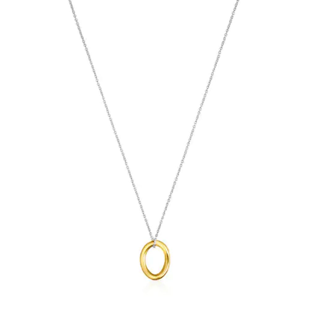 Two-tone silver vermeil TOUS Hav Necklace with ring