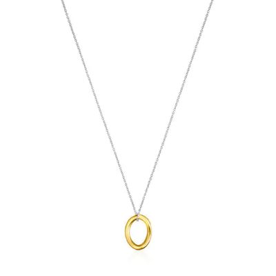 Two-tone silver vermeil TOUS Hav Necklace with ring
