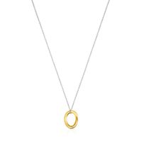 Two-tone silver vermeil TOUS Hav Necklace with ring