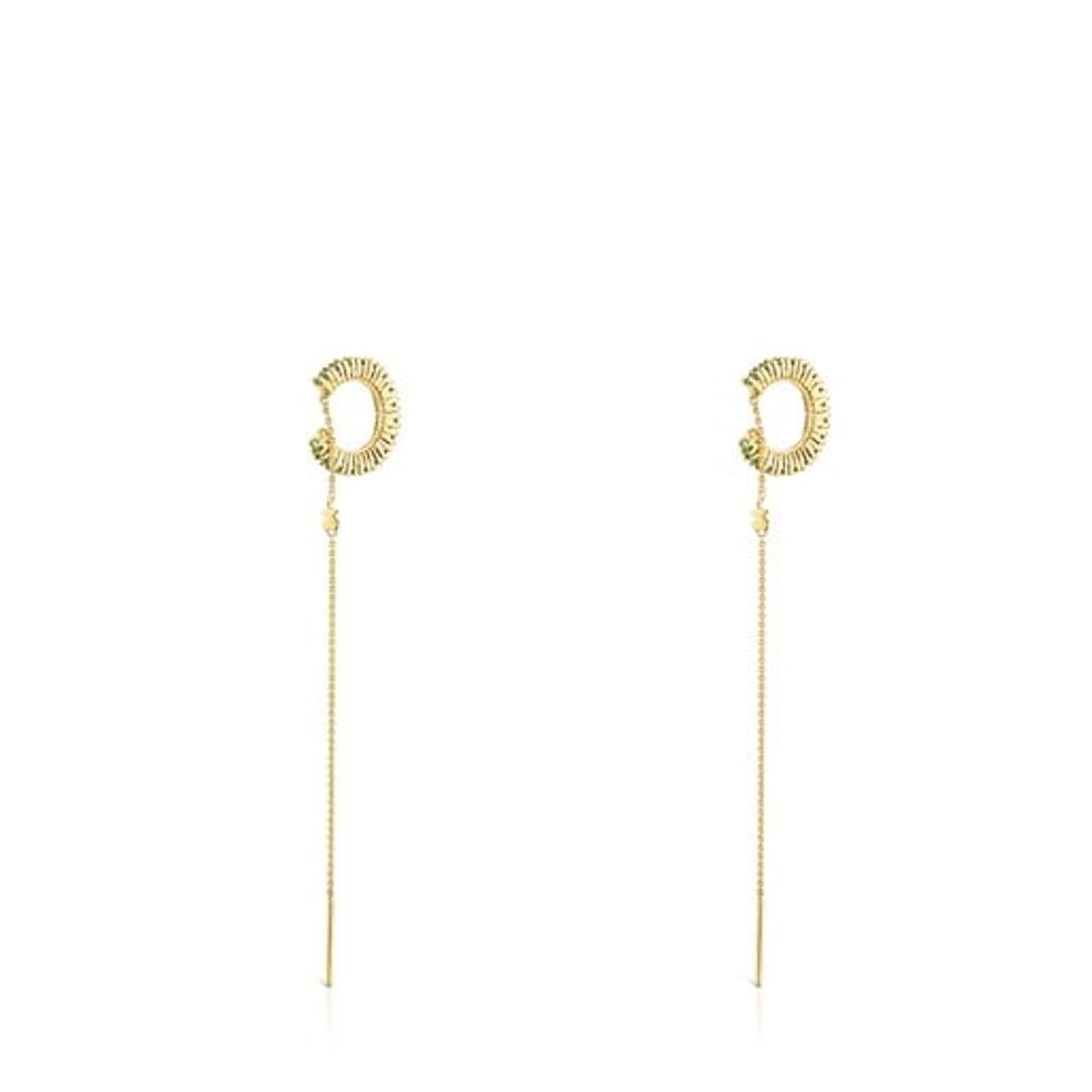 TOUS Silver vermeil TOUS Straight Earcuff earrings with chrome diopside |  Plaza Las Americas