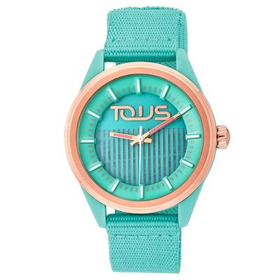 Turquoise solar-powered and sustainable Vibrant Sun Watch