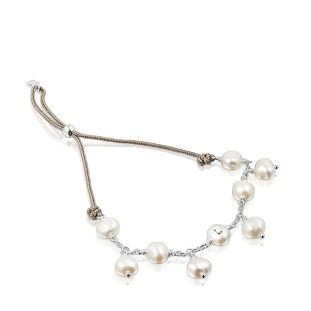 TOUS Silver and pearl TOUS Icon Pearl Bracelet | Westland Mall
