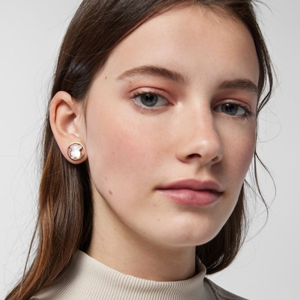 TOUS Rose Vermeil Silver Camille Earrings with Mother-of-Pearl | Westland  Mall