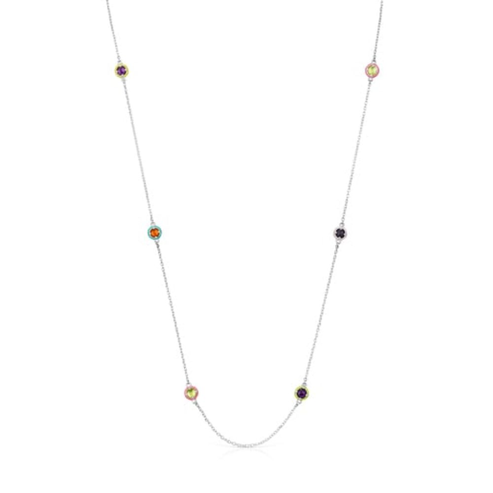 TOUS Silver TOUS Vibrant Colors Necklace with gemstones and enamel | Plaza  Las Americas