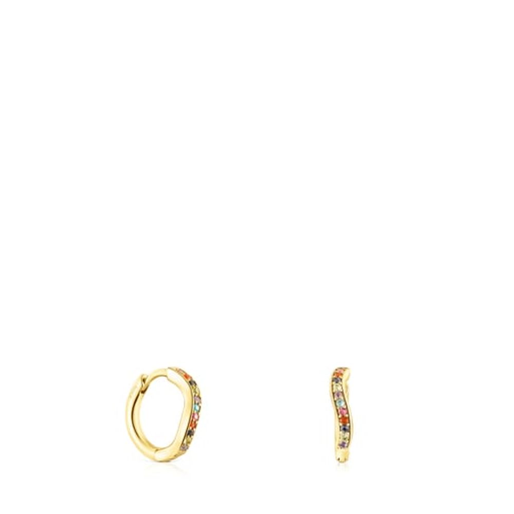 TOUS Silver vermeil TOUS Vibrant Colors Hoop earrings with gemstones |  Westland Mall