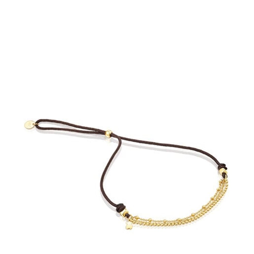 TOUS Gold and nylon TOUS Cool Joy Bracelet with chains | Plaza Del Caribe