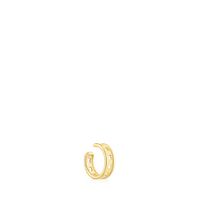 Silver vermeil TOUS Bear Row earcuff with bear silhouettes