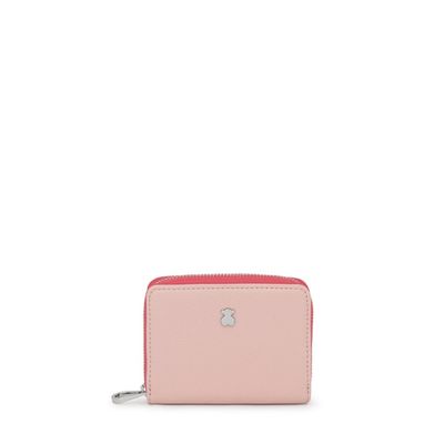 Monedero mediano New Dubai rosa y beige