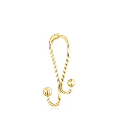 Long silver vermeil Plump 1/2 Earring