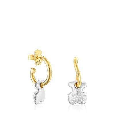 Two-tone Luah bear Earrings