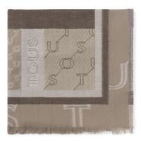 Foulard Script Soft Jacquard marrón