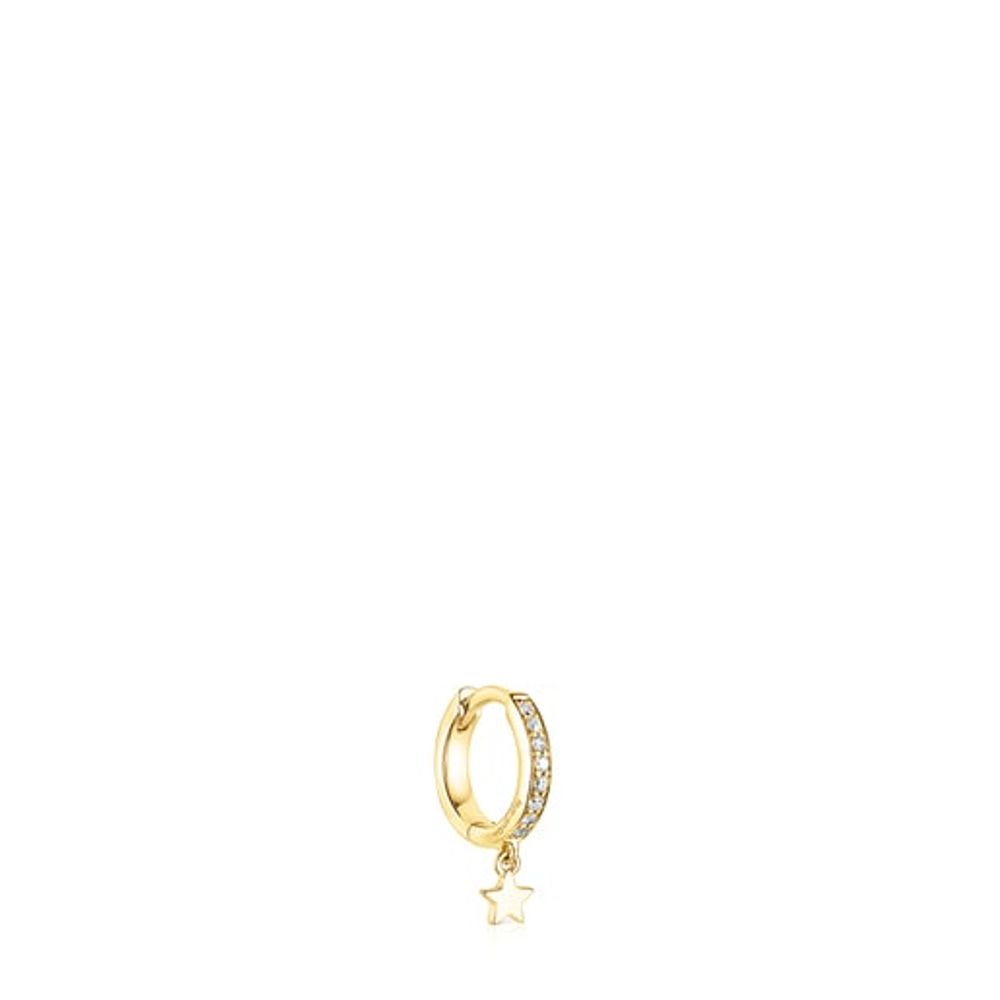 TOUS Gold TOUS Basics Hoop earring with pink sapphires and diamonds |  Westland Mall
