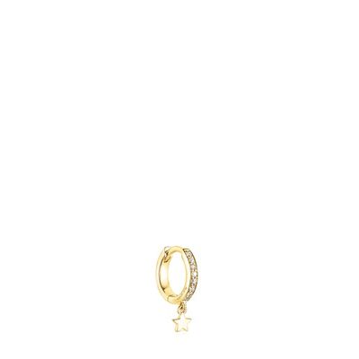 TOUS Gold TOUS Basics Hoop earring with diamond | Plaza Las Americas