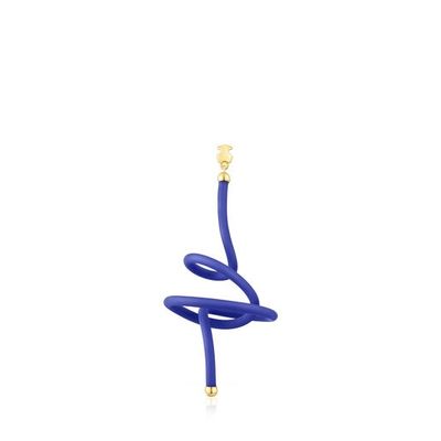 Blue bear spiral and silver vermeil TOUS St. Tropez Caucho 1/2 Earring