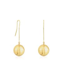 Silver vermeil St. Tropez Disco bear ball Earrings