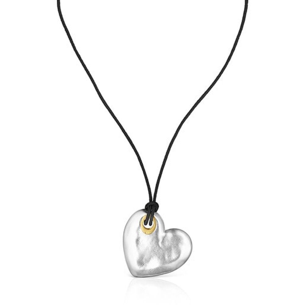 TOUS Silver Luah heart Necklace | Plaza Las Americas