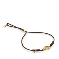 Pulsera de nylon con citrino y oro Virtual Garden