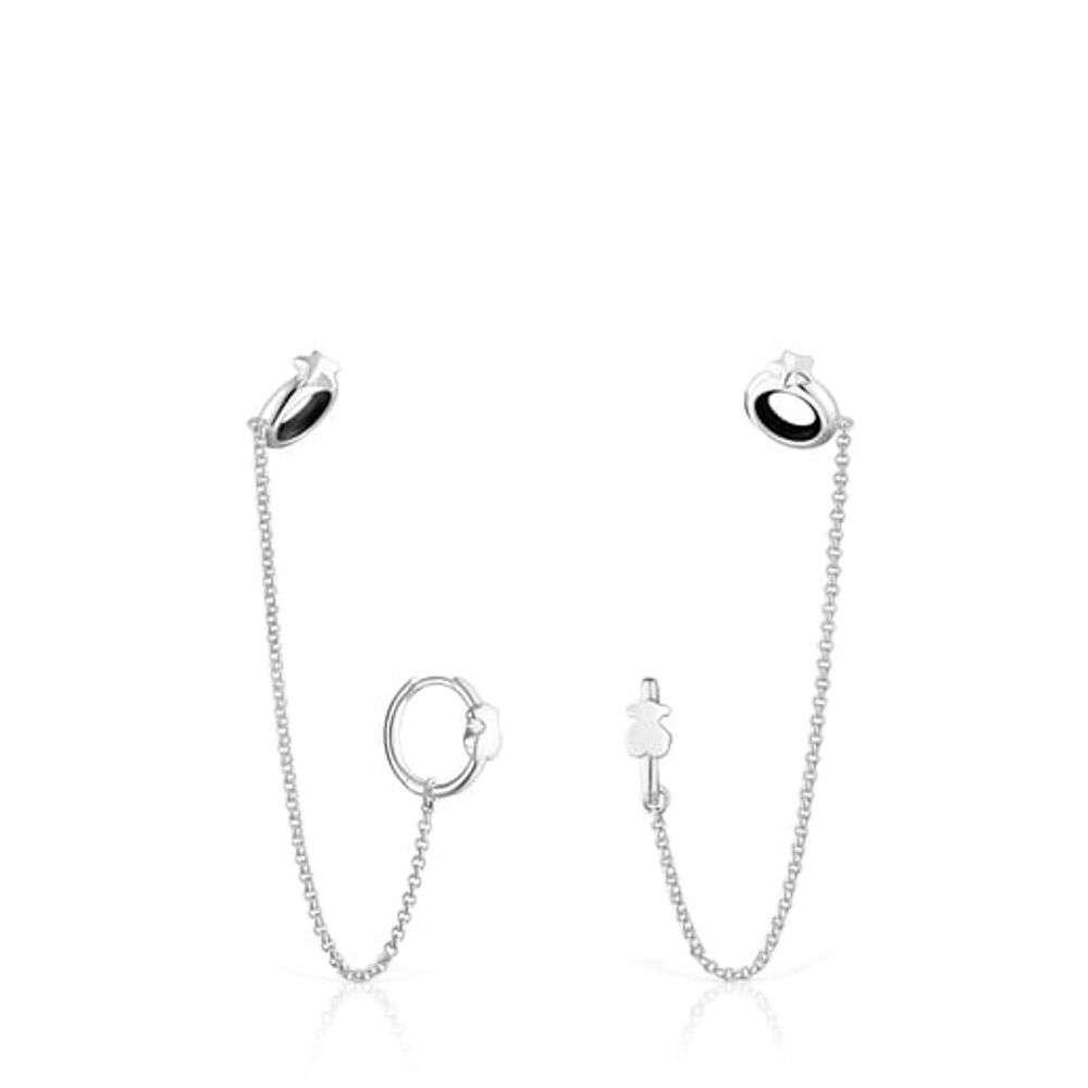 TOUS Silver Mini Icons Earrings for airpods | Plaza Las Americas