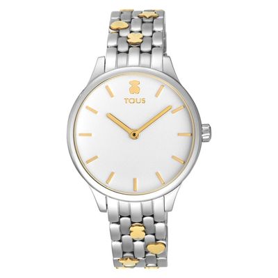 Two-tone steel/gold-colored IP Mini Icon Watch