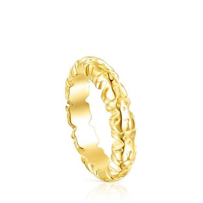 Anillo Straight XL con baño de oro 18 kt sobre plata