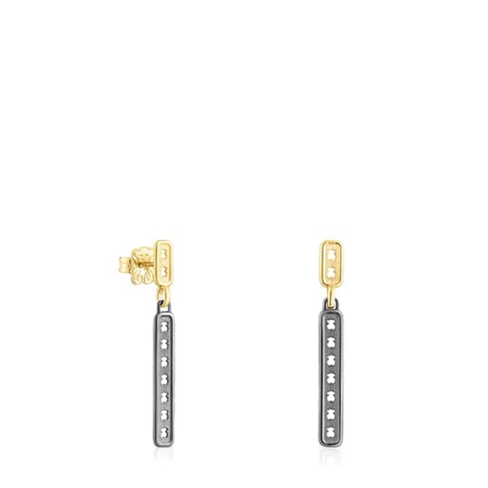 TOUS Two-tone TOUS Bear Row earrings with bear silhouettes | Westland Mall
