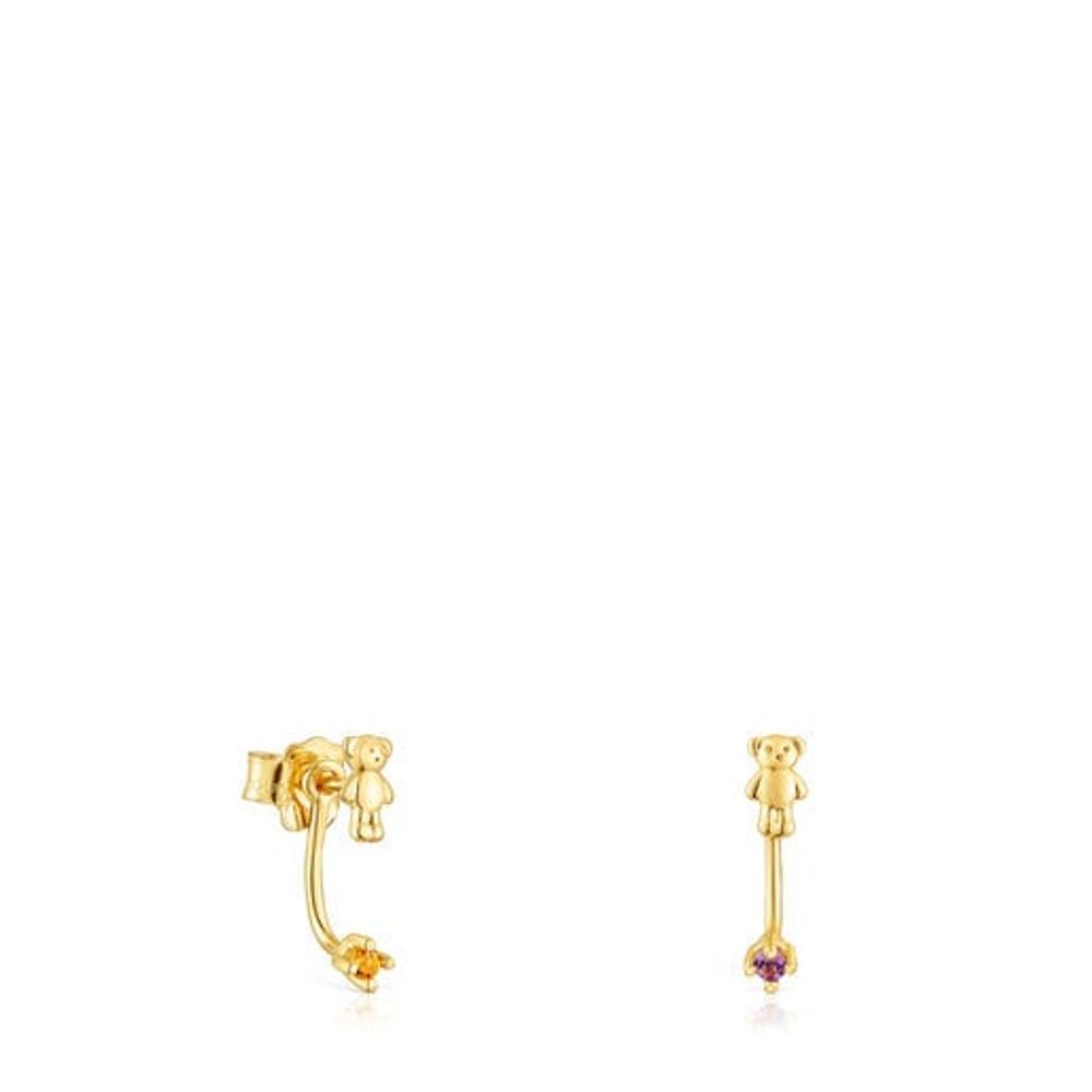 TOUS Gold TOUS Teddy Bear Earrings with gemstones | Westland Mall