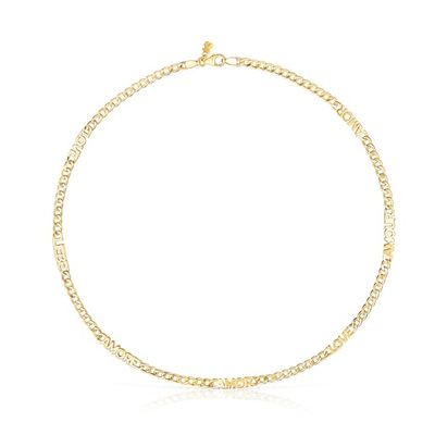 Silver vermeil TOUS Crossword Amor Necklace