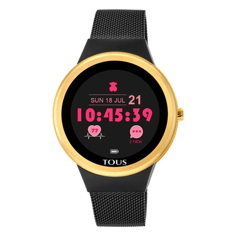 TOUS Gold-colored IP steel Rond Connect Watch with mesh strap | Plaza Las  Americas