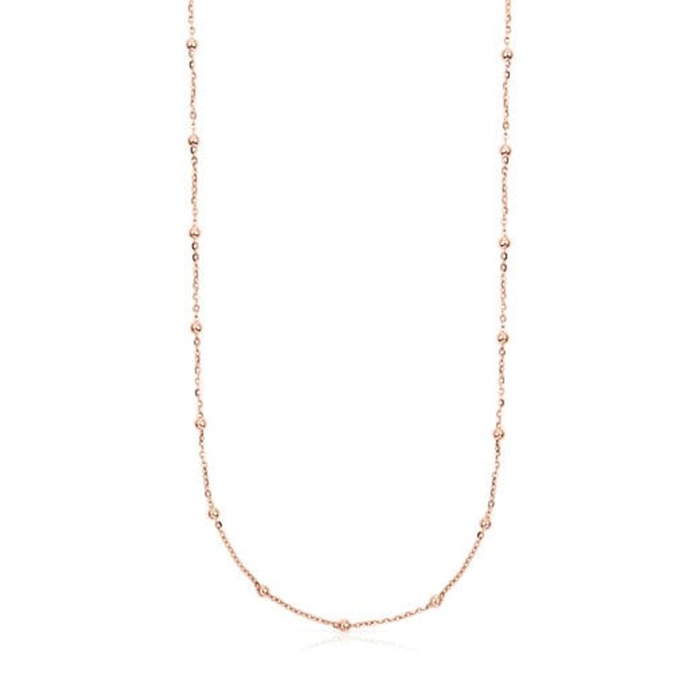Choker with 18kt rose-gold plating over silver and balls TOUS Chain