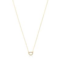 TOUS Hav necklace in gold with circle of diamonds