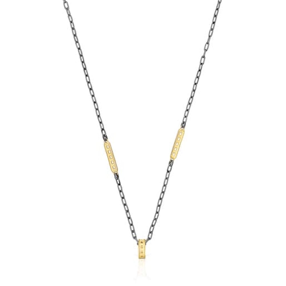 TOUS Two-tone TOUS Bear Row necklace with plates | Plaza Del Caribe