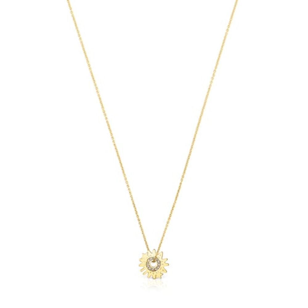 TOUS Gold TOUS Crossword Mama Necklace with diamonds | Plaza Del Caribe