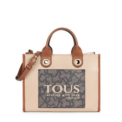 Medium brown and beige Amaya Kaos Icon Shopping bag