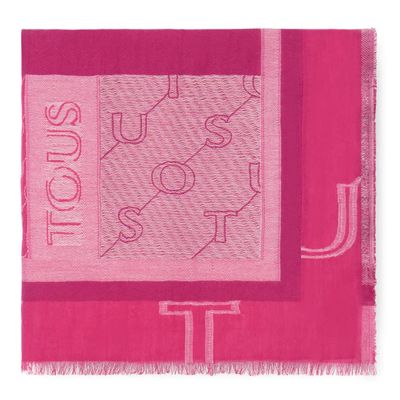 Foulard Script Soft Jacquard fucsia