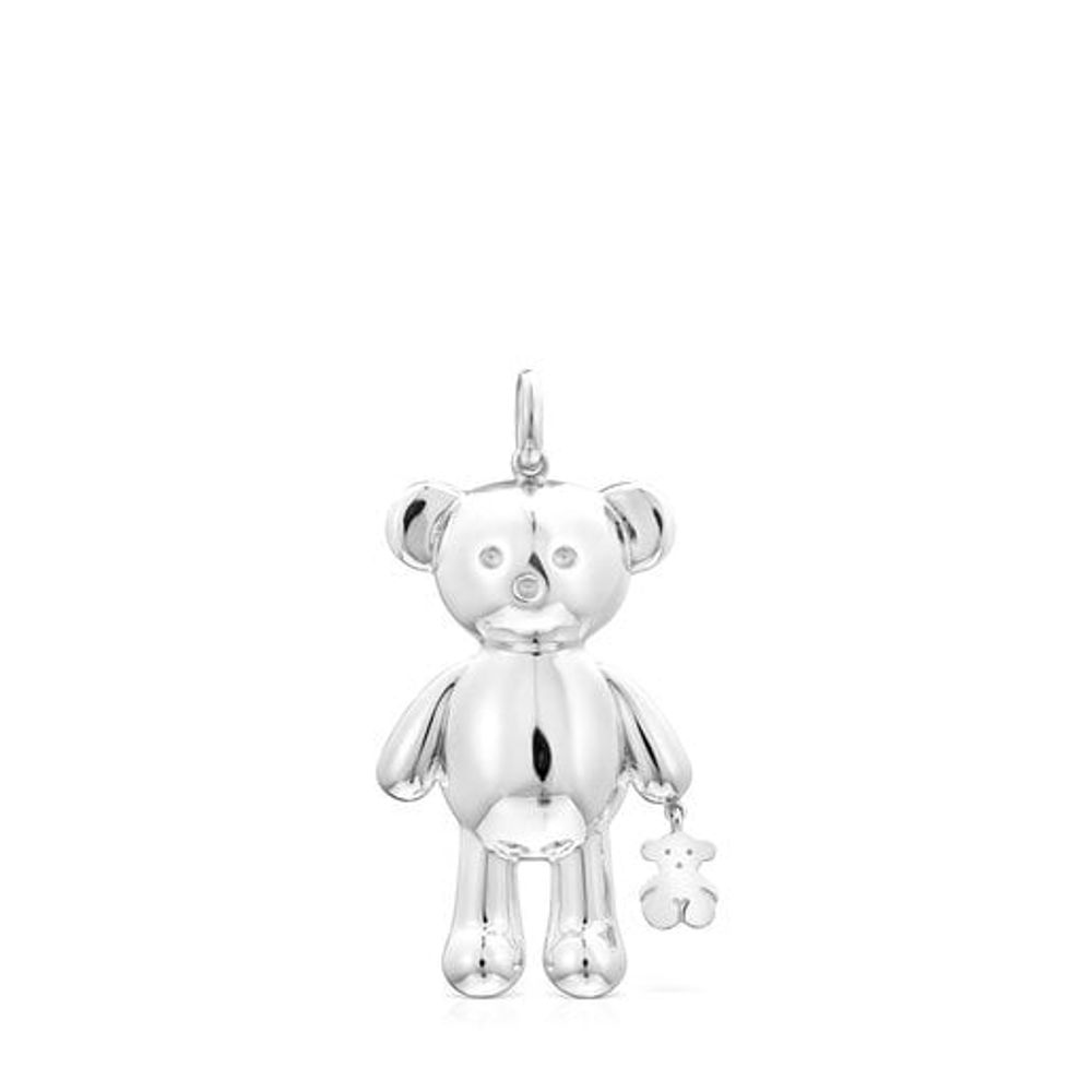 TOUS Large Silver Teddy Bear bear Pendant | Westland Mall