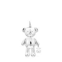 Dije grande Teddy Bear oso de plata