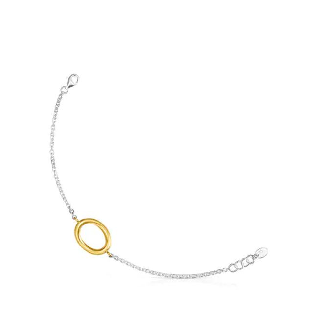 TOUS Two-tone silver vermeil TOUS Hav Bracelet with ring | Westland Mall