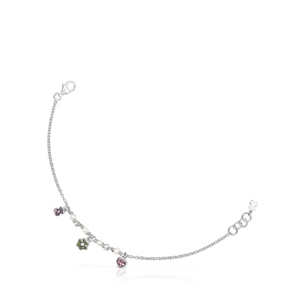 TOUS Silver TOUS New Motif Bracelet with pearls and gemstone motifs | Plaza  Del Caribe