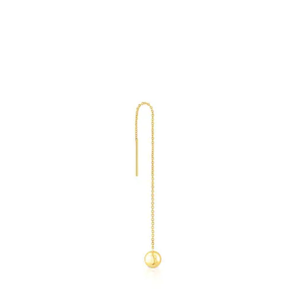 Long silver vermeil Plump Ball 1/2 earring