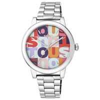 Steel TOUS Mimic Analogue watch with print