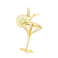 mm silver vermeil TOUS St. Tropez Cup 3D Enameled pendant