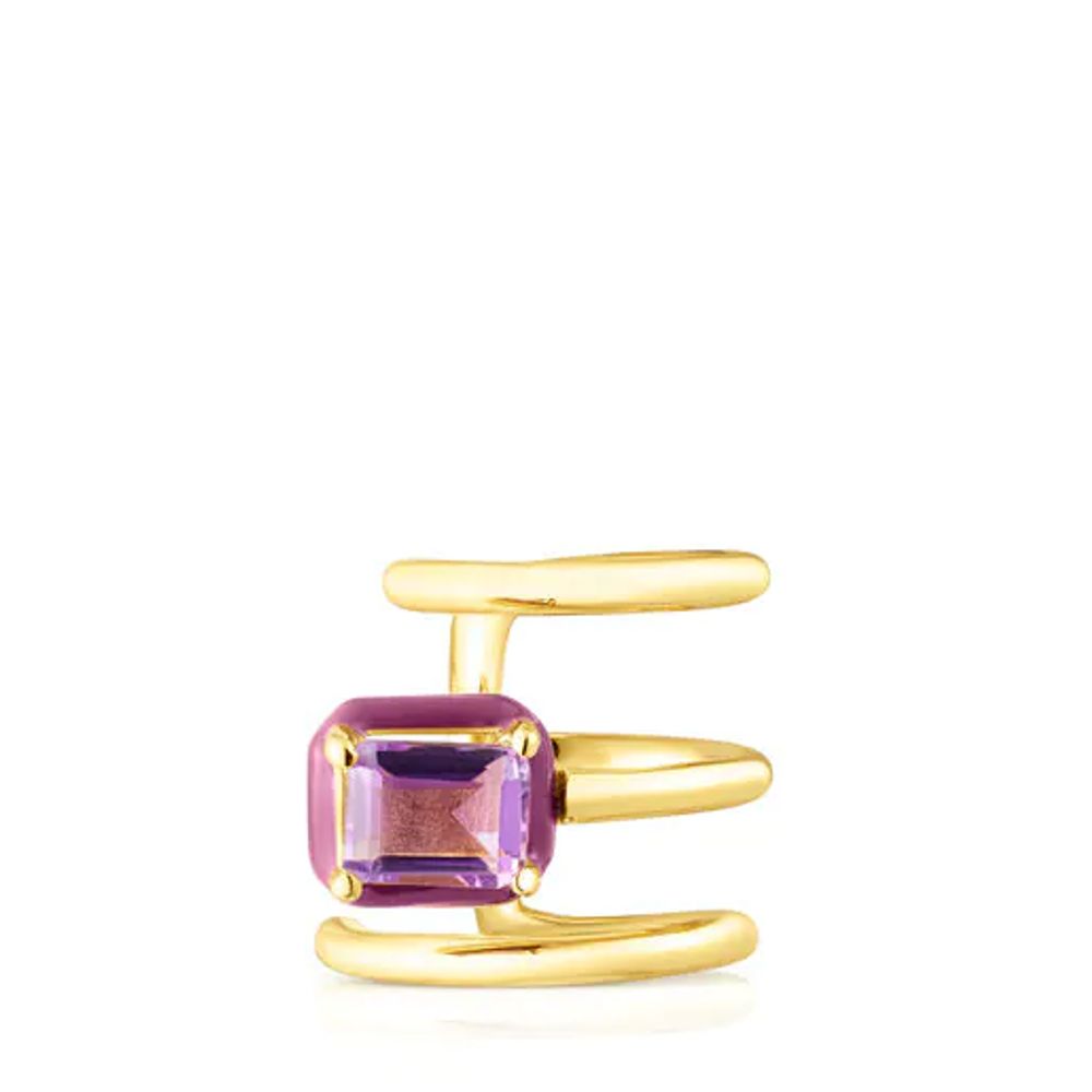 TOUS Vibrant Colors Earcuff with amethyst and colored enamel | Plaza Las  Americas