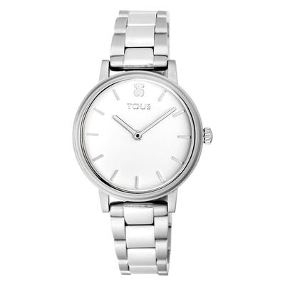 Steel Rond Color Watch with white-gradient zirconias