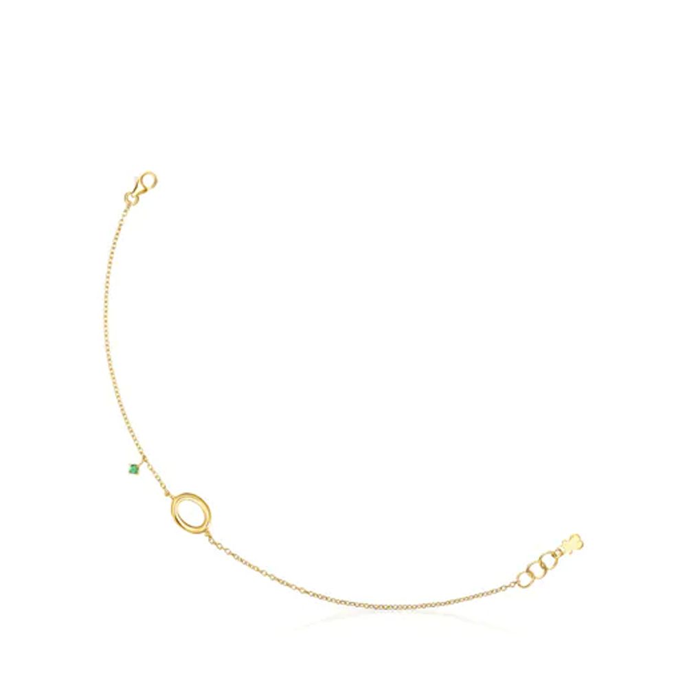 TOUS Hav bracelet in gold with circle and tsavorite gems | Westland Mall