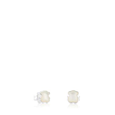 Silver TOUS Color Earrings with mother-of-pearl