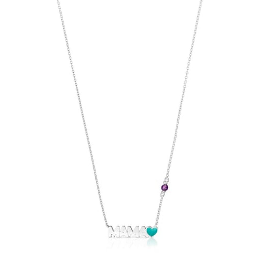 TOUS Silver TOUS Crossword Mama Mama necklace with enamel and gemstone |  Westland Mall