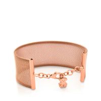 Pulsera Icon Mesh de Acero y Plata baño de oro rosa 18 kt sobre plata