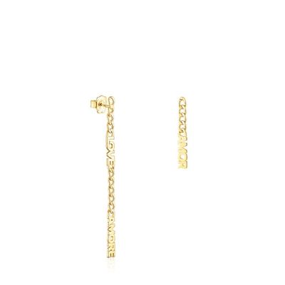 TOUS Crossword Amor Chain Earrings