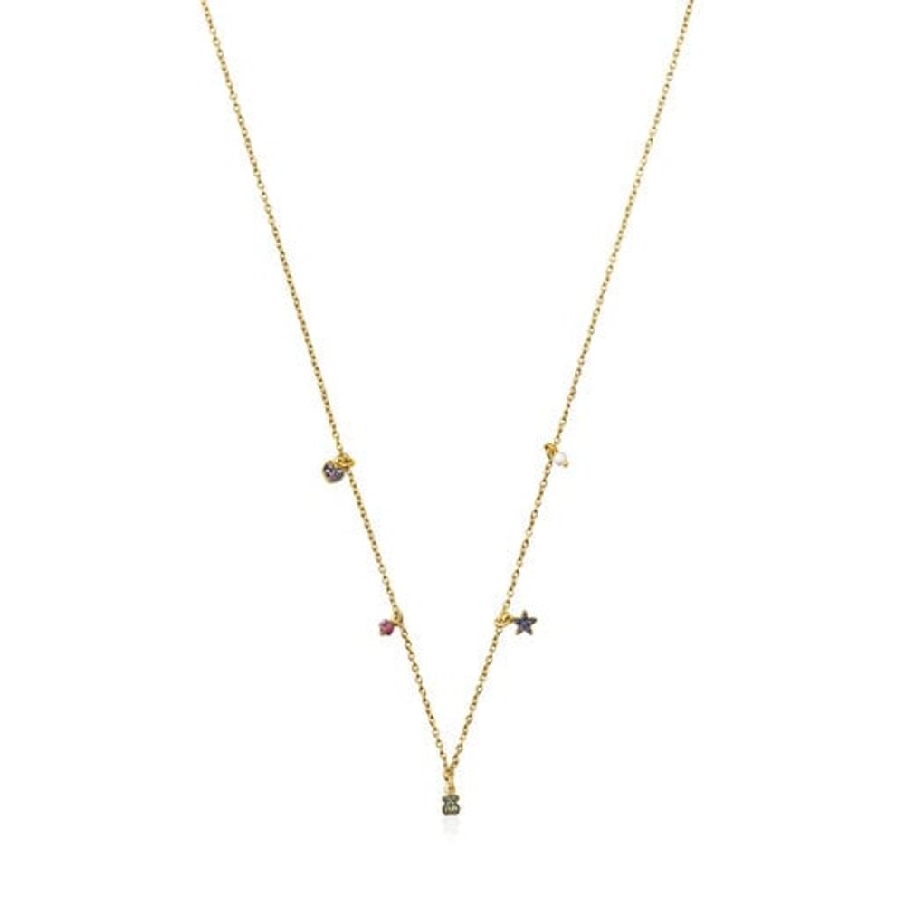 TOUS Silver vermeil TOUS New Motif Necklace with gemstones and pearl |  Plaza Las Americas